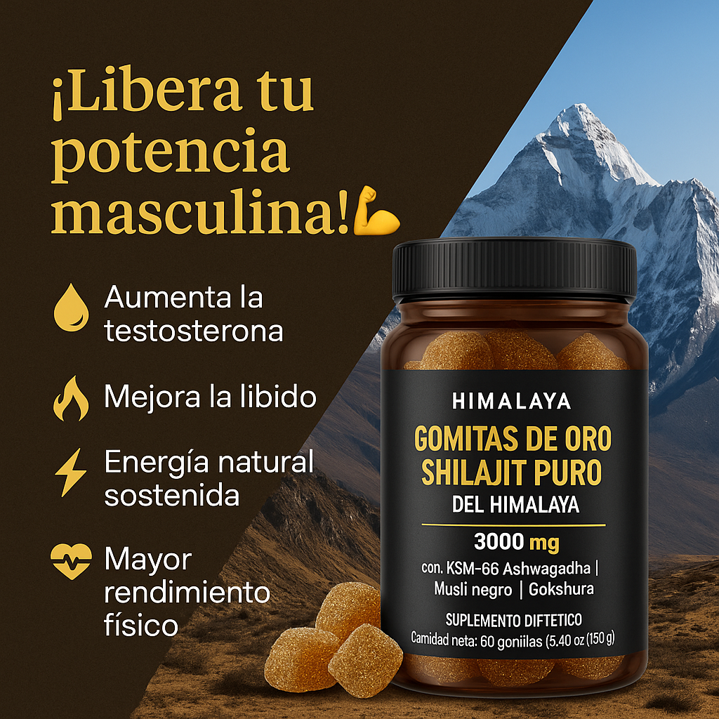 Gomitas Shilajit del Himalaya 100 % naturales