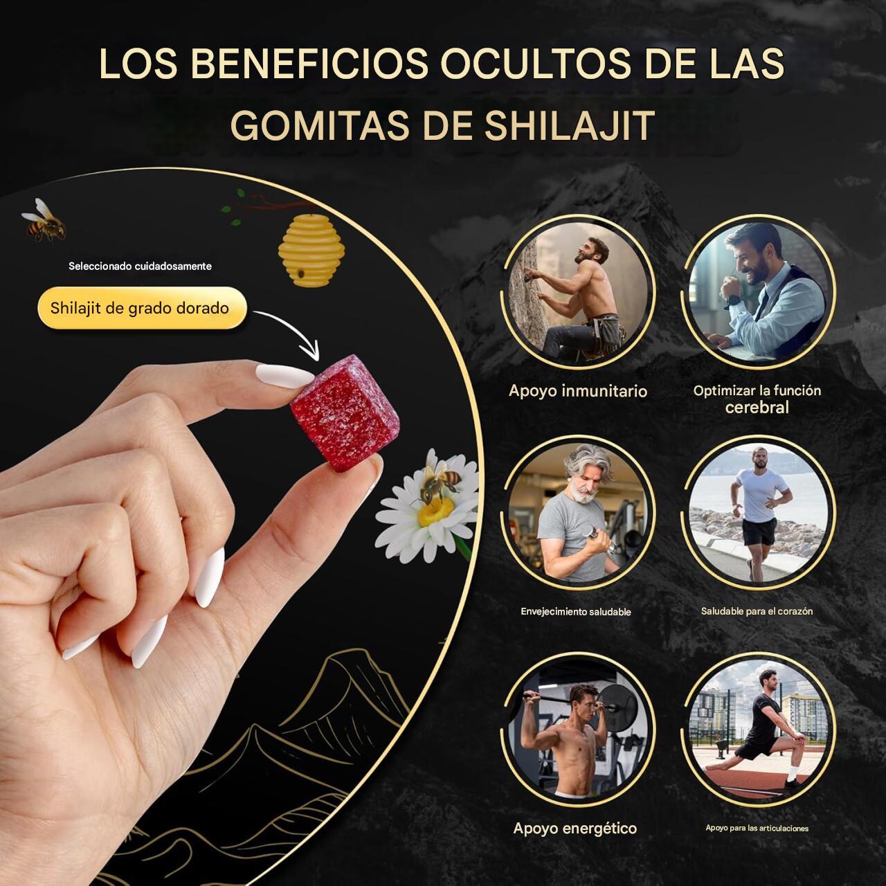 Gomitas Shilajit del Himalaya 100 % naturales